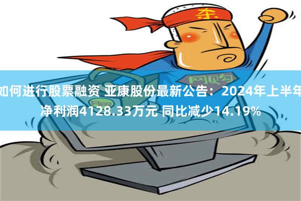 如何进行股票融资 亚康股份最新公告：2024年上半年净利润4128.33万元 同比减少14.19%